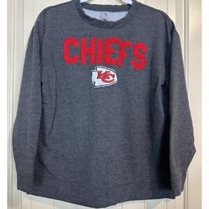 Kansas City Chiefs fleece lined womens sweatshirt sz M NFL Team Apparel GUC